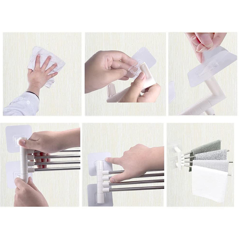 Vešiak na uteráky s otočnými ramenami