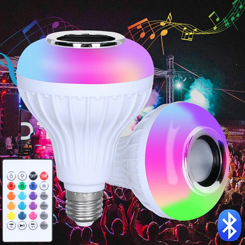 Žiarovka E27 LED RGB s reproduktorom