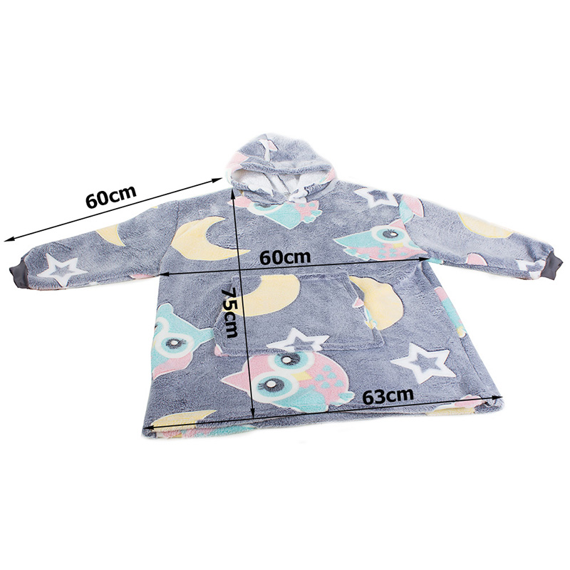 Svietiaca teplá mikina sivá Sovy