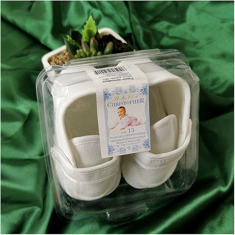 Christopher - Detské topánky - capáčky biele menčestrové č.20 - 13 cm