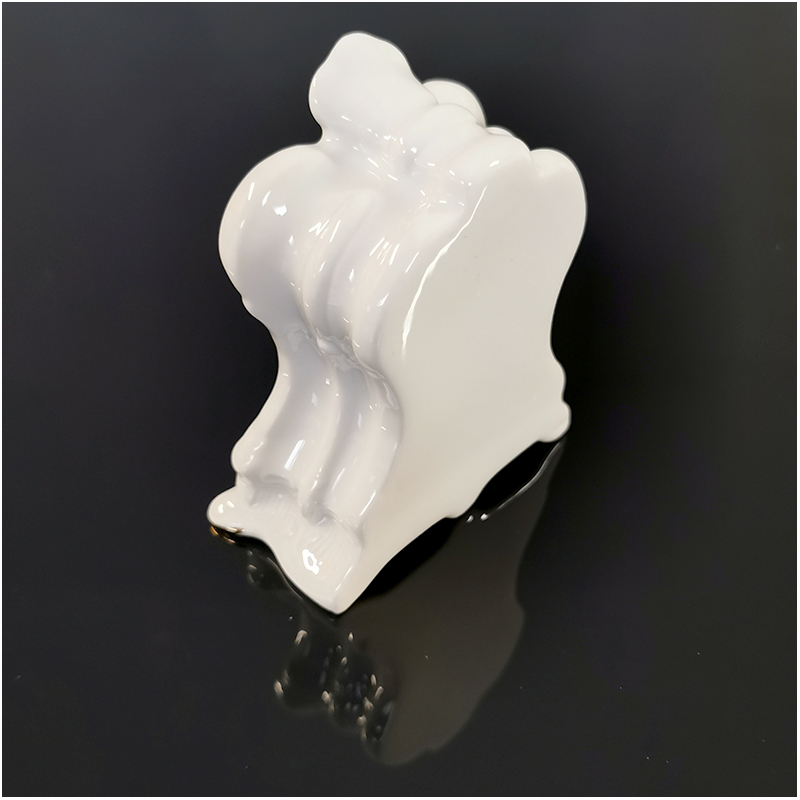 Reutter Porzelan - Porcelánová ozdoba Hodiny Rococo so zlatým okrajom