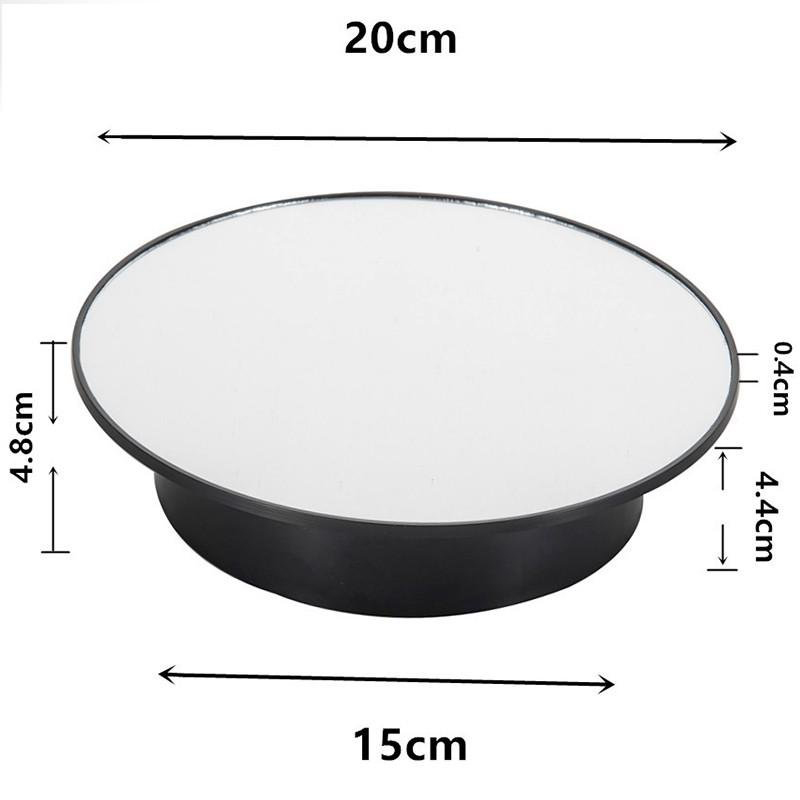 Otočný podstavec na fotografovanie so zrkadlom čierny