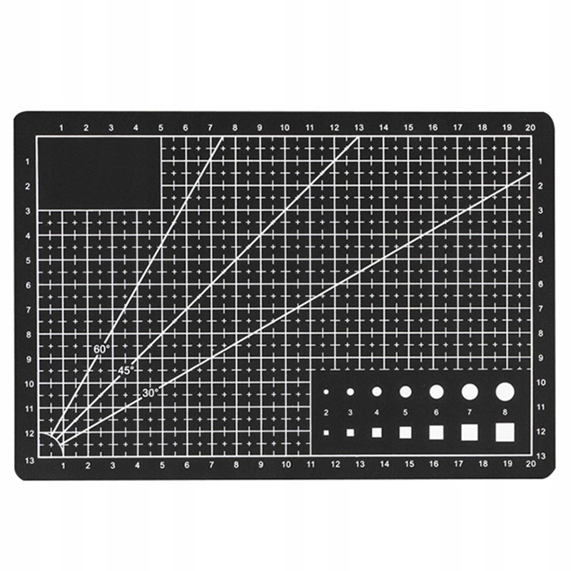 Modelárska podložka na rezanie A5 čierna