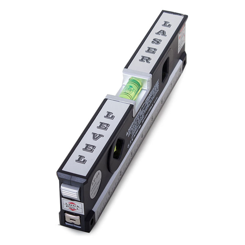 Laserová vodováha s tromi libelami + meter s podsvietením LV04