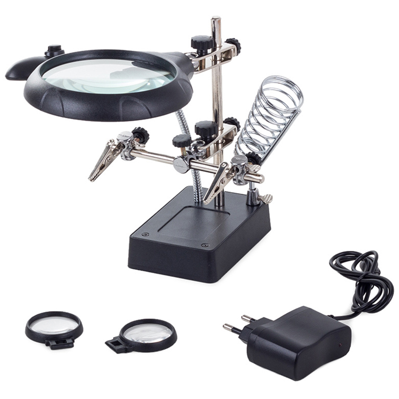 Sada Tretia ruka s lupou 5LED MG16129-C