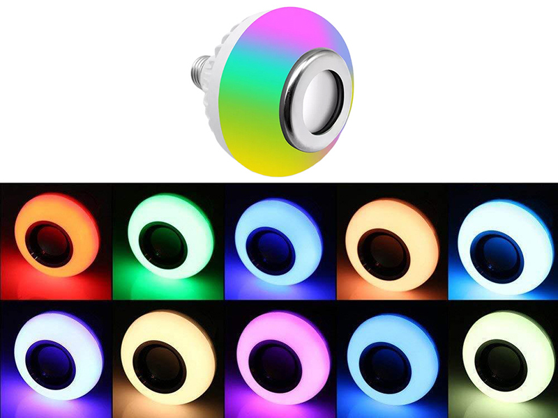 Žiarovka E27 LED 12W RGB Bluetooth s reproduktorom