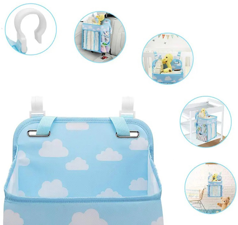 Organizér na detskú postieľku modrý