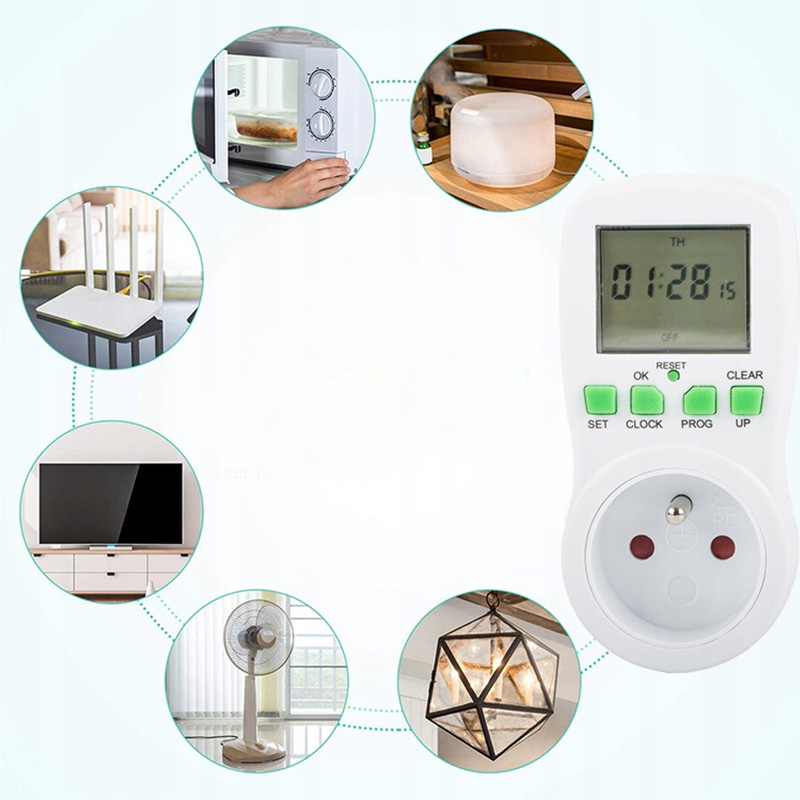 Časovač do zásuvky LCD TM02-G