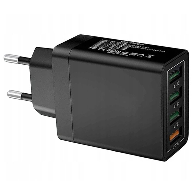 Quick Charge - Sieťová nabíjačka USB 4x