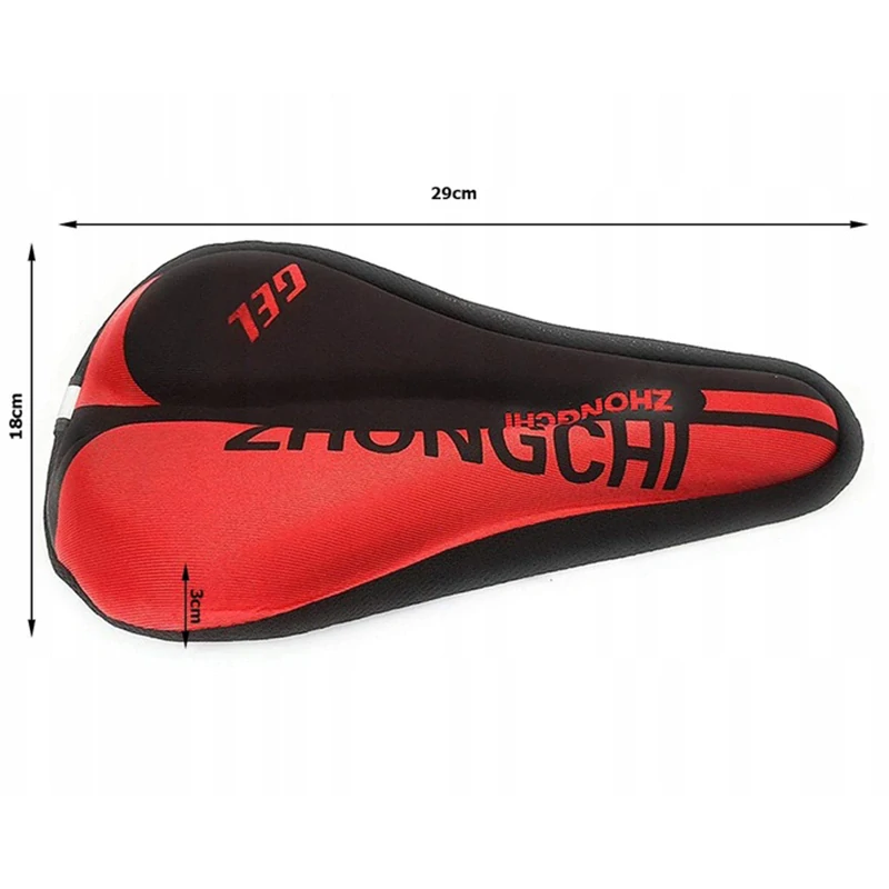 Gélový poťah na sedadlo bicykla červený