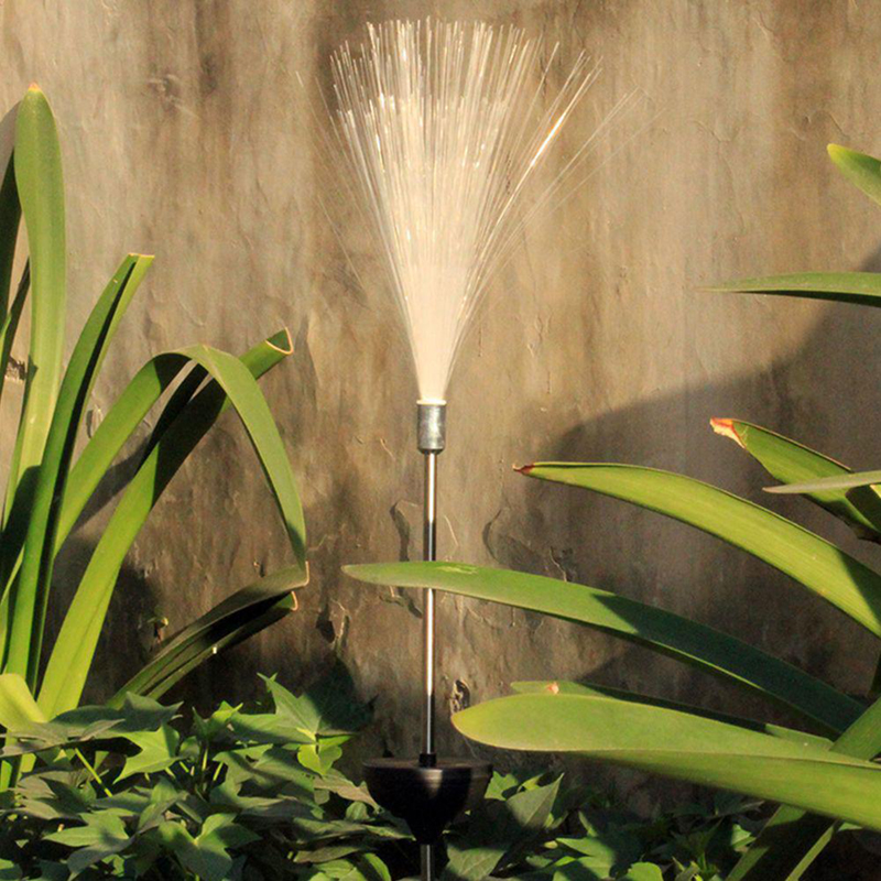 Medúza - Sada 2ks solárnych záhradných lámp RGB 6LED 80cm