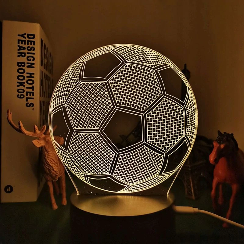 Lampa do detskej izby 3D LED Lopta s diaľkovým ovládaním