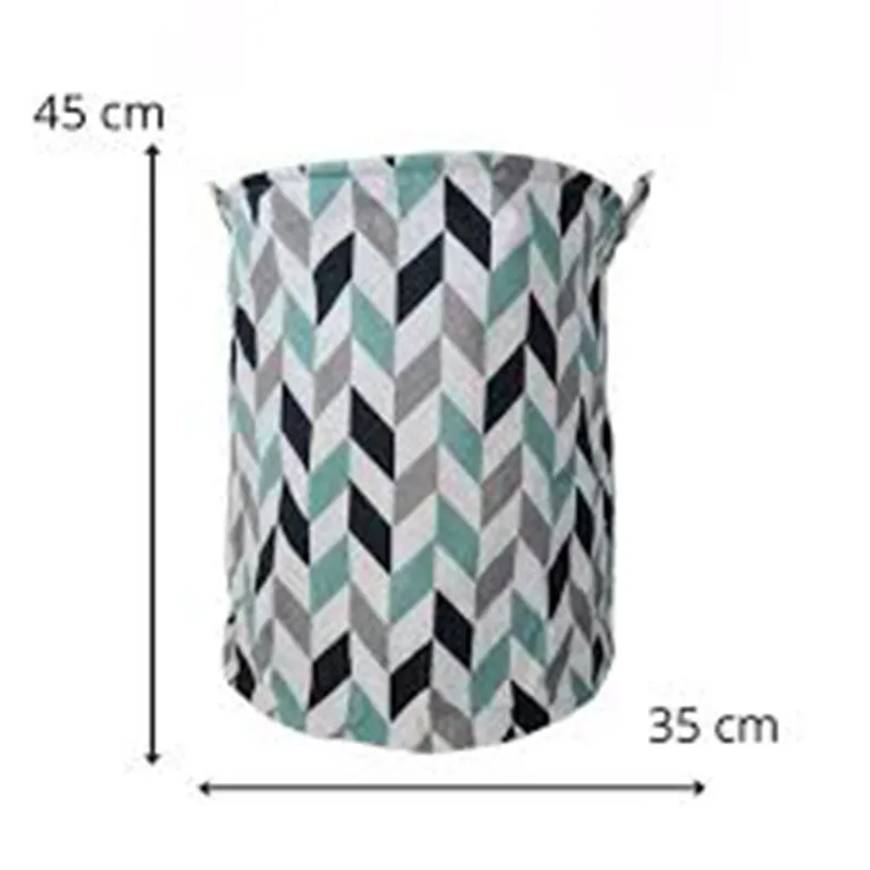 Kôš na prádlo organizér okrúhly zelený 45L