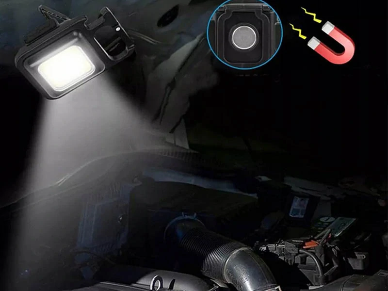 Mini LED baterka - prívesok s otváračom a magnetom