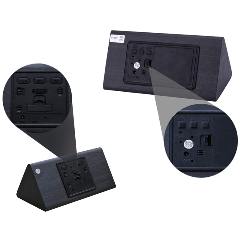 Budík s meteostanicou reagujúci na zvuk