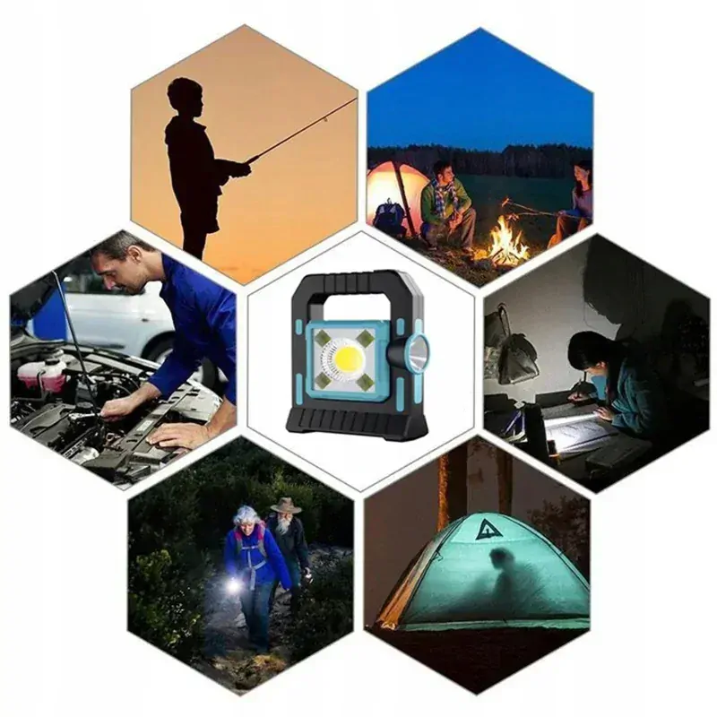 Kempingová solárna lampa 30COB LED T18-1 3W