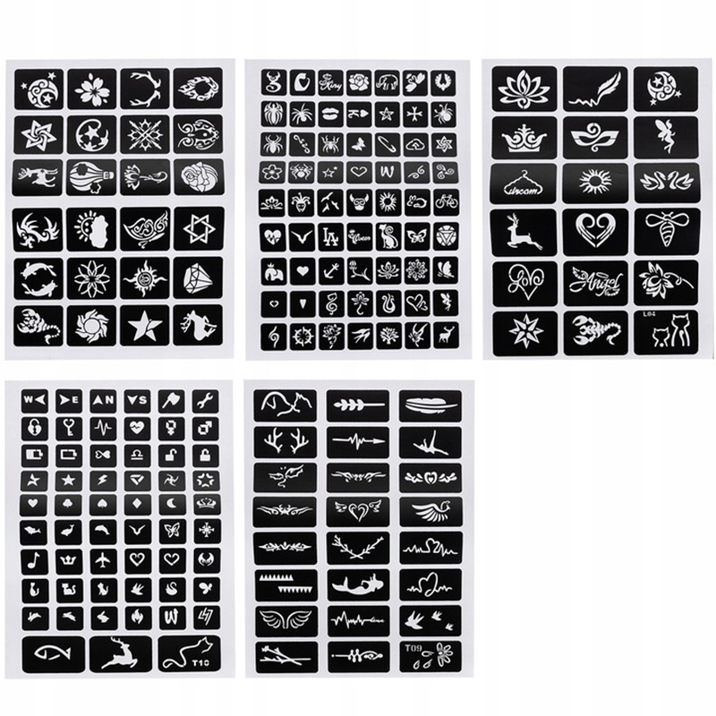 Sada na tetovačky s trblietkami so šablónami