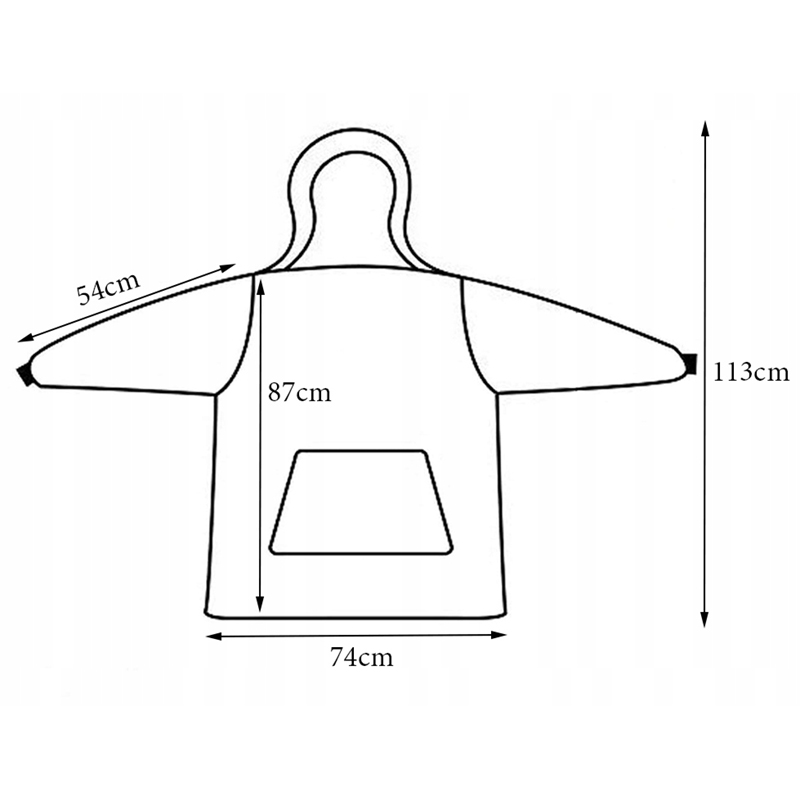 Teplá bunda XXL Oversize unisex čierna