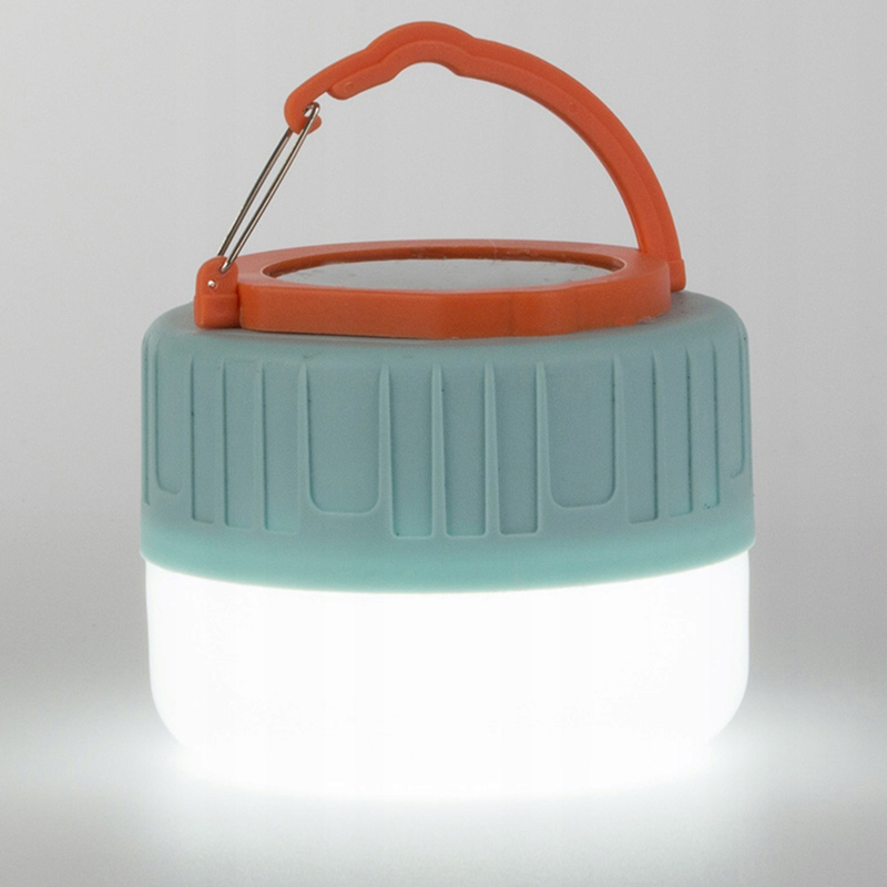 Kempingová solárna USB lampa