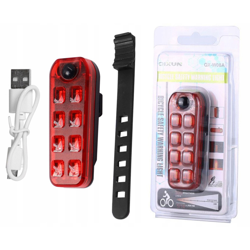 Zadné svetlo na bicykel LED USB BL-W08A