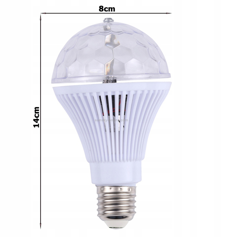 Diskotéková žiarovka E27 LED RGB