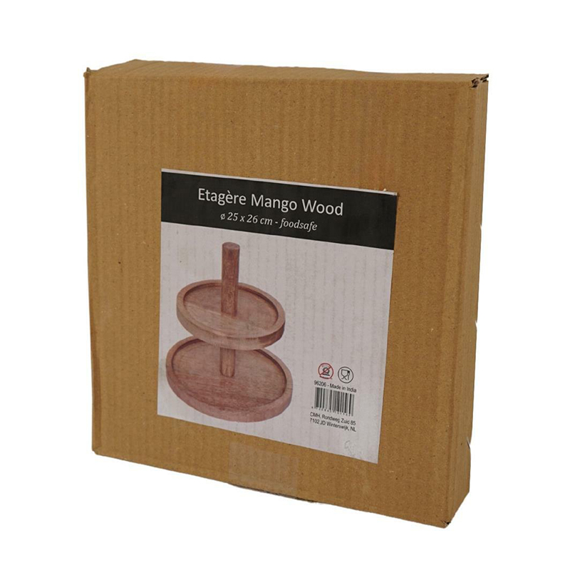 Poschodový podnos z mangového dreva - Etažér duo