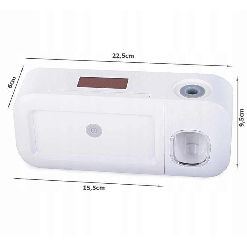 Držiak na zubné kefky s UV sterilizátorom a dávkovačom