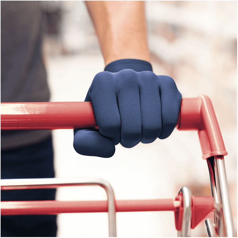 LIVINGUARD Street Gloves - Rukavice s dotykovou funkciou obrazovky - pánske svetlomodré "M"
