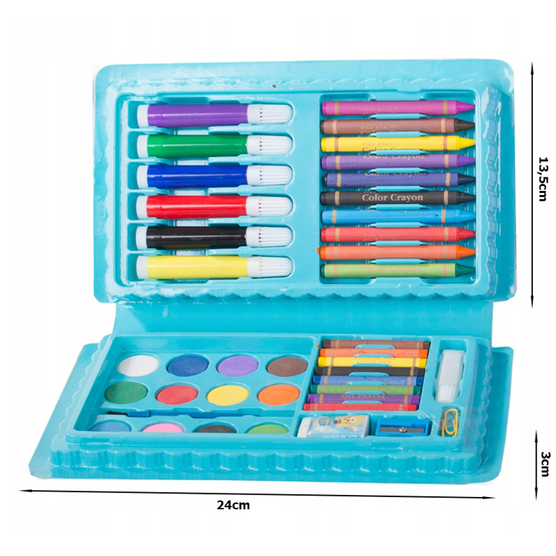 Umelecká sada na kreslenie a maľovanie 42ks modrá