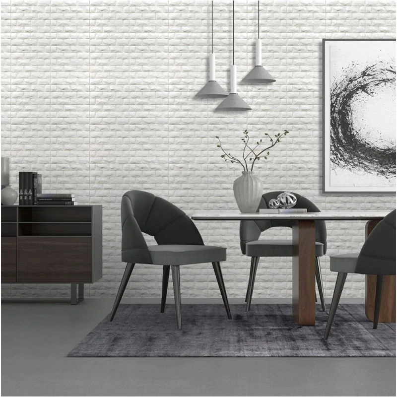 Samolepiaci 3D panel na stenu Biela tehla 70x77cm
