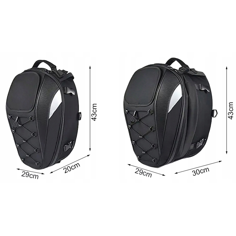 Vodeodolná taška sedadlo motocykla a batoh 2v1 39L