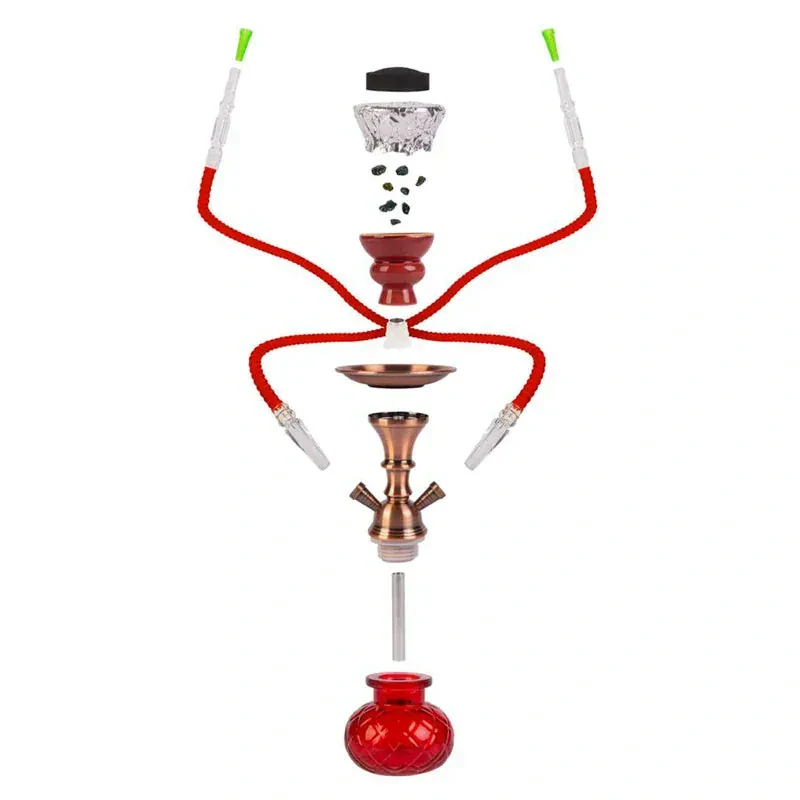 Fajka vodná SHISHA 26cm/2 červená
