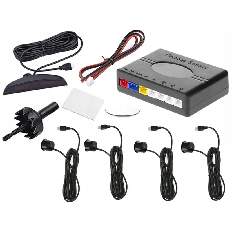 Parkovacie senzory s riadiacou jednotkou a LED indikátorom