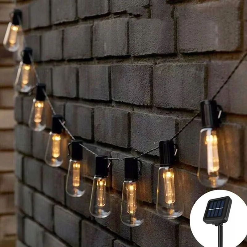 Záhradná solárna girlanda žiarovky 20LED 5m