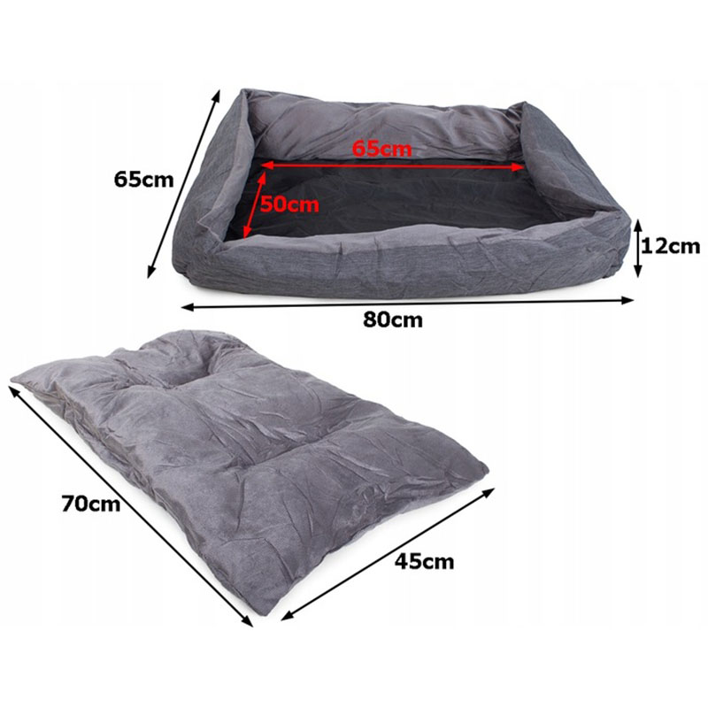Pelech pre psa 80 x 65 cm sivý