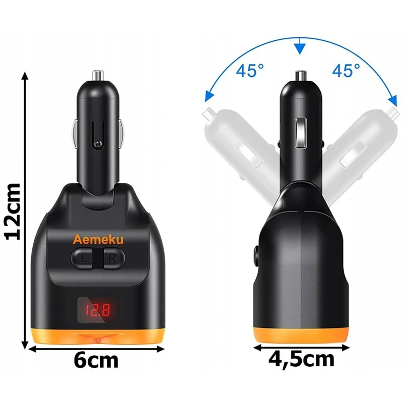 Rozdeľovač autozásuvky 12-24V 2xUSB-A 1xUSB-C 80W