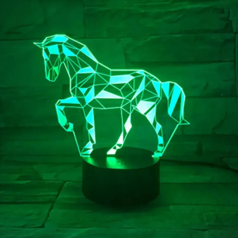 Nočná lampa 3D Jednorožec s diaľkovým ovládaním