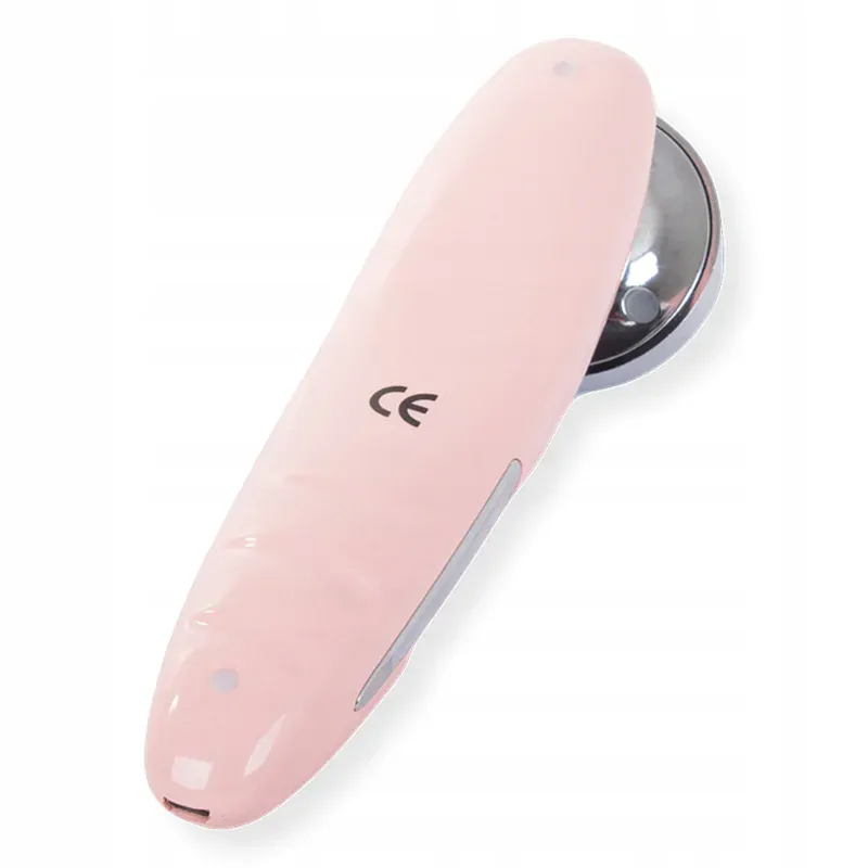 Ultrazvukový vibračný prístroj na čistenie tváre ružový
