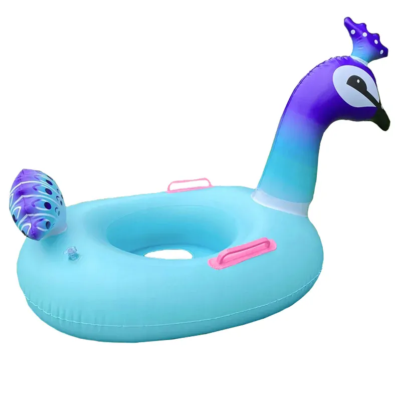 Detské plávacie koleso s otvormi pre nohy 60cm Páv