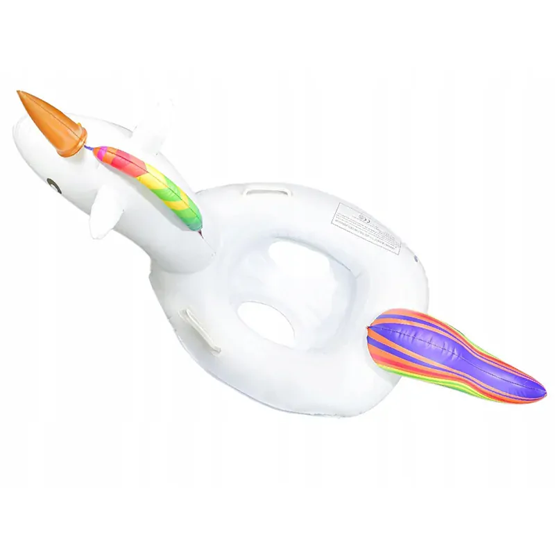 Plávacie koleso detské s otvormi pre nohy Jednorožec