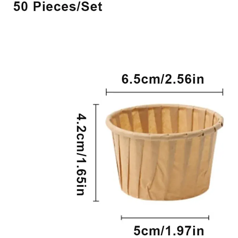 Farebné košíčky na muffiny a cupcakes zlaté 50 ks