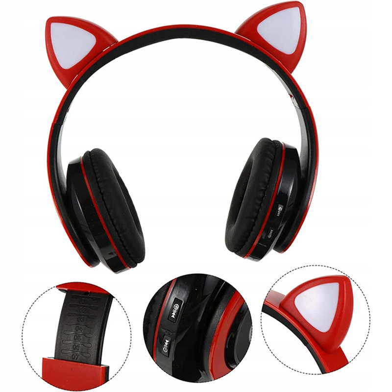 Bezdrôtové Bluetooth slúchadlá červené