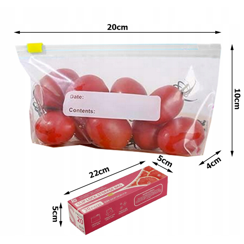 Uzatvárateľné vrecká na potraviny 600ml 20ks