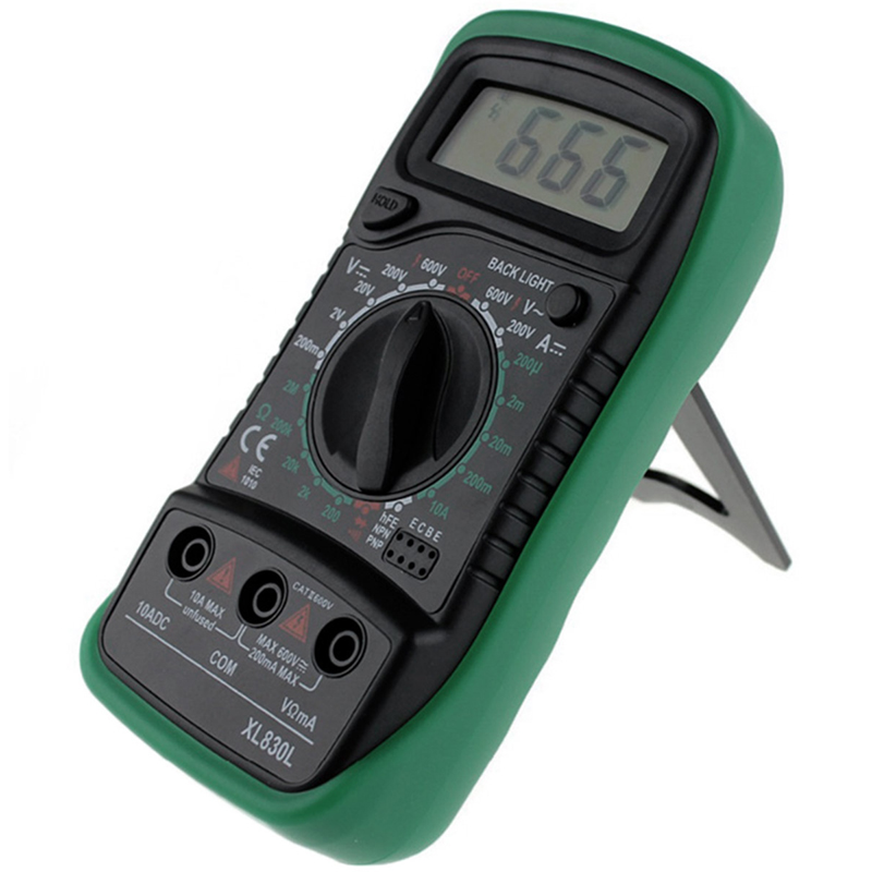 Digitálny multimeter XL830L Green s 2 sondami