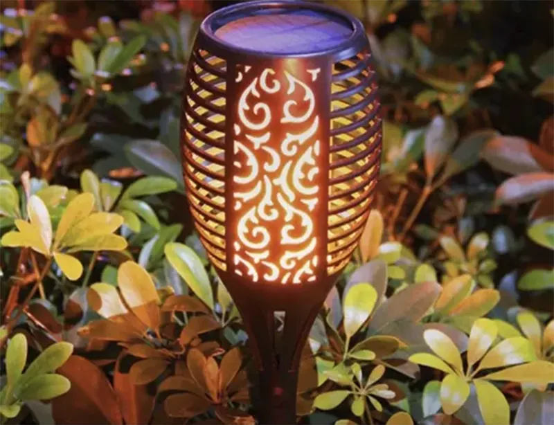 Solárne záhradné LED lampy pochodne 4ks