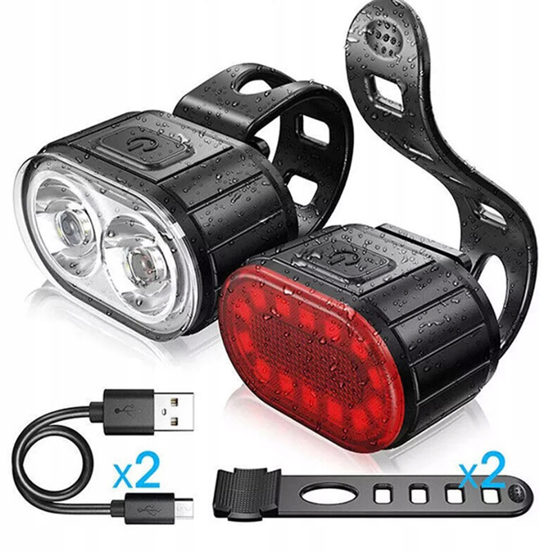 Súprava svetiel na bicykel USB