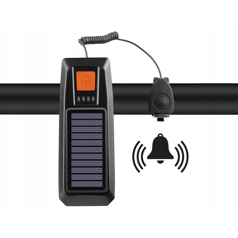 Predné solárne svetlo na bicykel s klaksónom LY-17