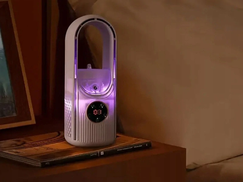 Bezlopatkový ventilátor so zvlhčovačom vzduchu USB