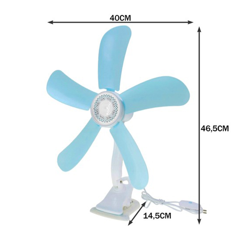 Ventilátor lopatkový s klipom 8W
