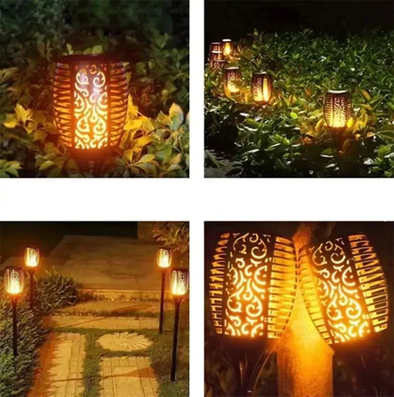 Solárna záhradná LED lampa pochodeň